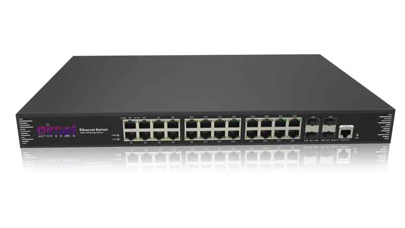 28-port Full Gigabit Managed PoE Switch (ARN-33028PM+4S)